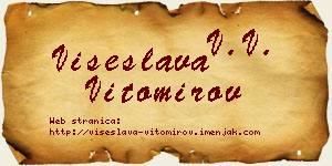 Višeslava Vitomirov vizit kartica